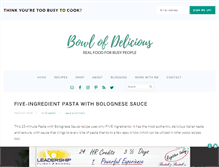 Tablet Screenshot of bowlofdelicious.com